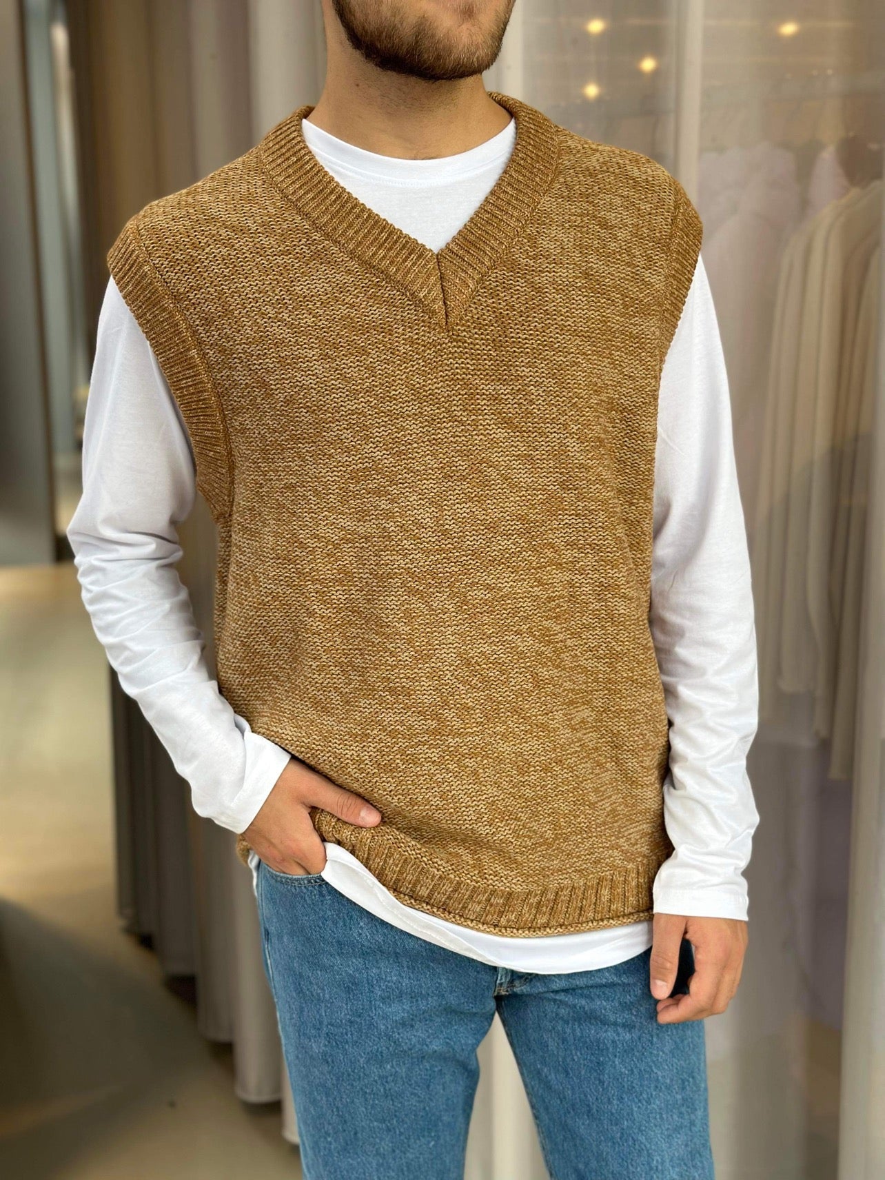 ONSKASPER Vest - Tobacco Brown